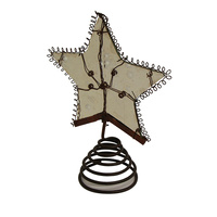 Rustic  Tree Topper Large 13 x 6 cm