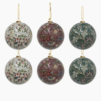 Eva Vintage Pattern 8cm Christmas Bauble set