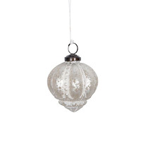 Blanc Turnip Glass Hanging Ornament 8cm