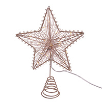 Light Up Copper Tree Topper 15cm