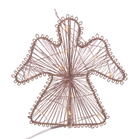 Light Up Copper Hanging Angel 16cm