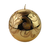 Gold Metallic and Gold Florentino Ball 12cm