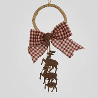 Canter Rusty Hanging Deer Door Hanger with Bow