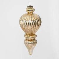 Antique Gold Glass Finial Hanging Decoration Small