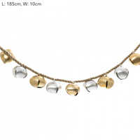 Gold and Silver Bell Garland 160cm