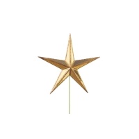 Gold Mirror Star Tree Topper on stick 50cm