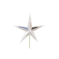 White Silver  Mirror Star Tree Topper 50cm