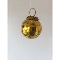 Vintage Gold Glass Bauble 5cm