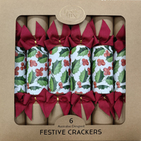 Holly Krafty Christmas Crackers 6pk