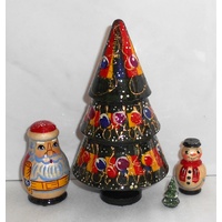 Dark Green 4pc Russian Tree Set 14cm
