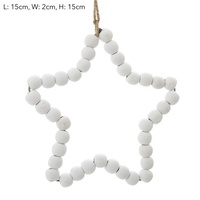 Beaded White 15 cm Star