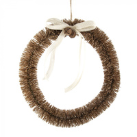 Brown Bottlebrush Wreath 33cm