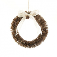 Brown Bottlebrush Wreath 22cm