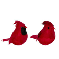 Scarlet Birds with clip 15cm 2pc