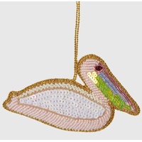 Pelican Sequin Hanging Christmas Decoration