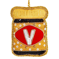 Vegemite Sequin Hanging Christmas Decoration