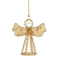 Kastime Beaded Gold Angel Hanging Decoration