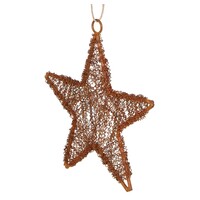 Dustie Rust Wire Star Hanging Decoration  Large 16cm 