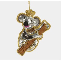 Kimi Koala  Sequin Hanging Christmas Decoration