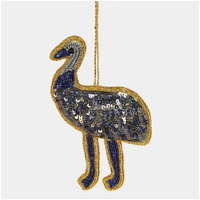 Sequin Emu  Hanging Christmas Decoration