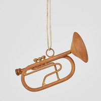 Rundle Rustic Trumpet  Hanging Christmas Decoration