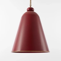 Vintage Red Hanging Iron Christmas Bell Large