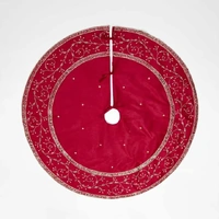 Meander Red Christmas Tree Skirt 120cm