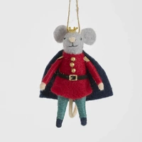 Caped Mouse Hanging Christmas Decoration