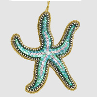 Starfish Sequin Hanging Christmas Decoration
