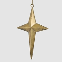 Gold North Star Christmas Hanging Decoration