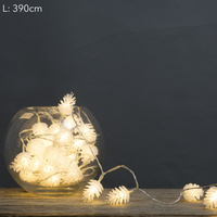 Opaque Pinecone Garland Illuminated 390cm
