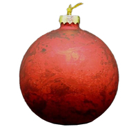 Ball Red Glass Molten 8 cm