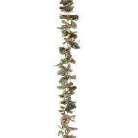 Woodland Ice Dusted Mixed Cone Garland 180cm