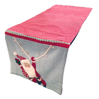 Hanging Santa  Appliqued Table Runner 40  x180cm