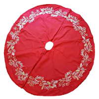 Red Fabric Sequinned Tree Skirt 135cm