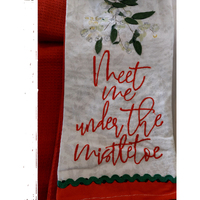 Meet me Under the Mistletoe Tea Towel 3pc set.