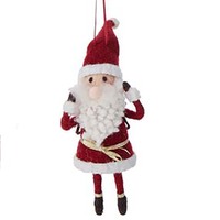 Wool Santa Hanging Decoration with Backpack