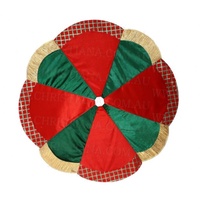 Gold Red Green Tree Skirt 120 cm