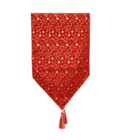 Red Table Runner with Stars 180 x 36cm