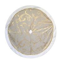 Cream gold Tree Skirt with Swirls 120cm