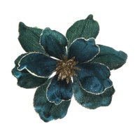 Peacock  Magnolia Clip on Flower  21cm