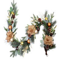 Burlap Citrus Christmas Garland 180cm