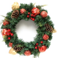 Red Bauble Wreath 60cm