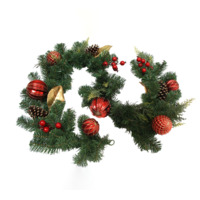 Red Bauble Garland 180cm