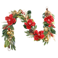 Magnolia Crimson Bliss Garland  180cm