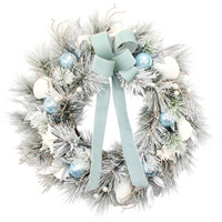 Turquoise Tides LED Christmas Wreath 65cm