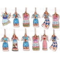 Twelve Days of Christmas Angels with Instruments 12pc