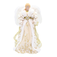 Champagne and Cream  Quilted  Angel Tree Topper 40cm