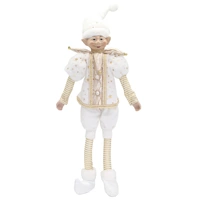 White and Gold Christmas Elf 60cm