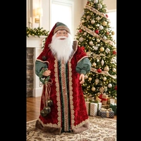 Red Green and Gold Traditional Santa 92cm